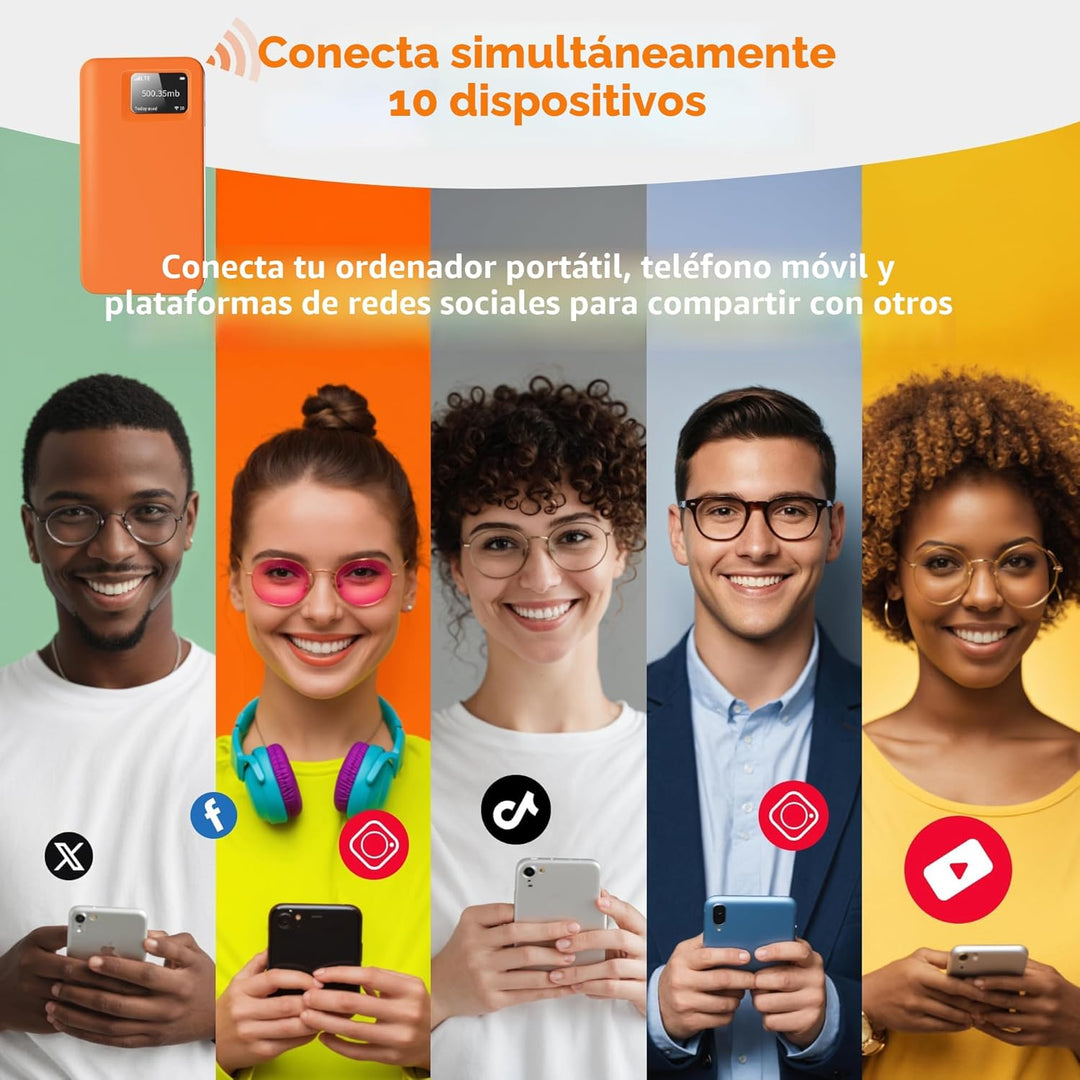 RoamWiFi 4G LTE - Enrutador de punto de acceso móvil, punto de acce...