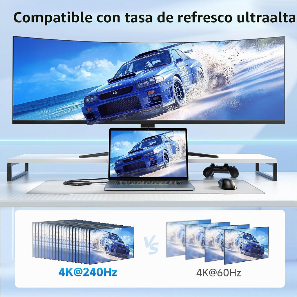 Cable Matters Cable USB-C a HDMI 2.1 unidireccional de 48 Gbps, 6 pies