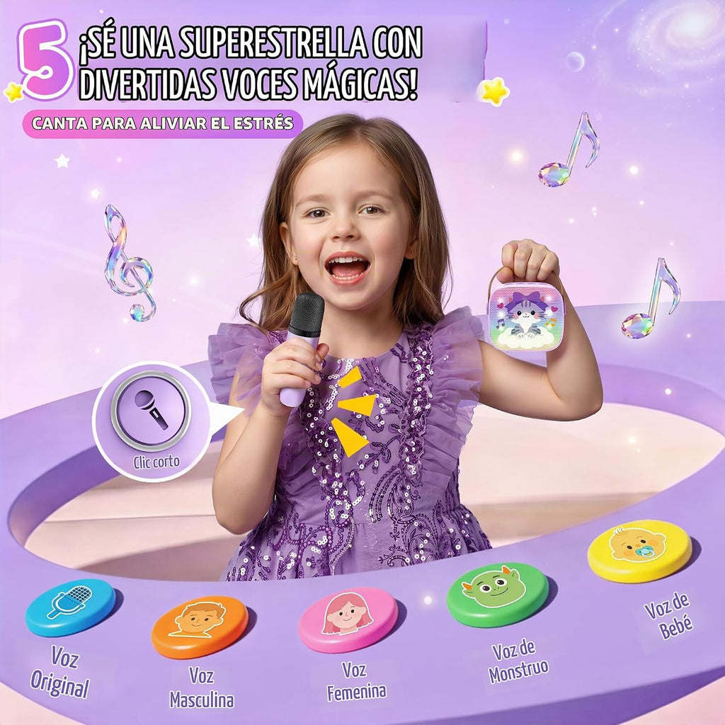 YLL Máquina de karaoke para niños, regalos de cumpleaños para niñas de 4 a