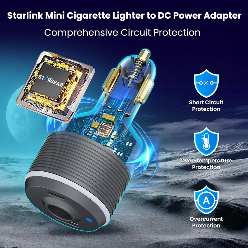 Adaptador de coche Starlink Mini 3 en 1 con cable de alimentación