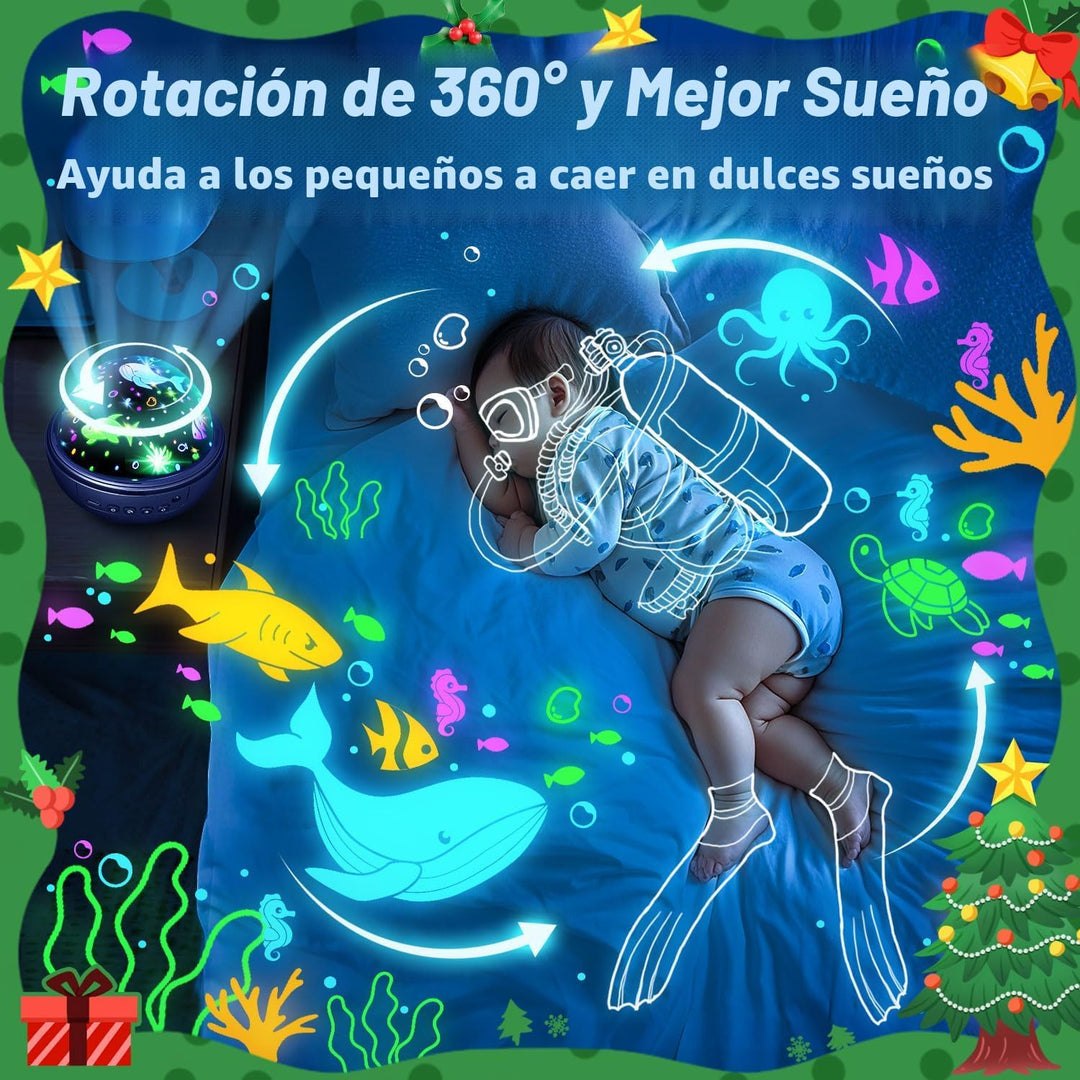 COOLNIGHT Luz nocturna para niños, 93 iluminación+3 películas para...