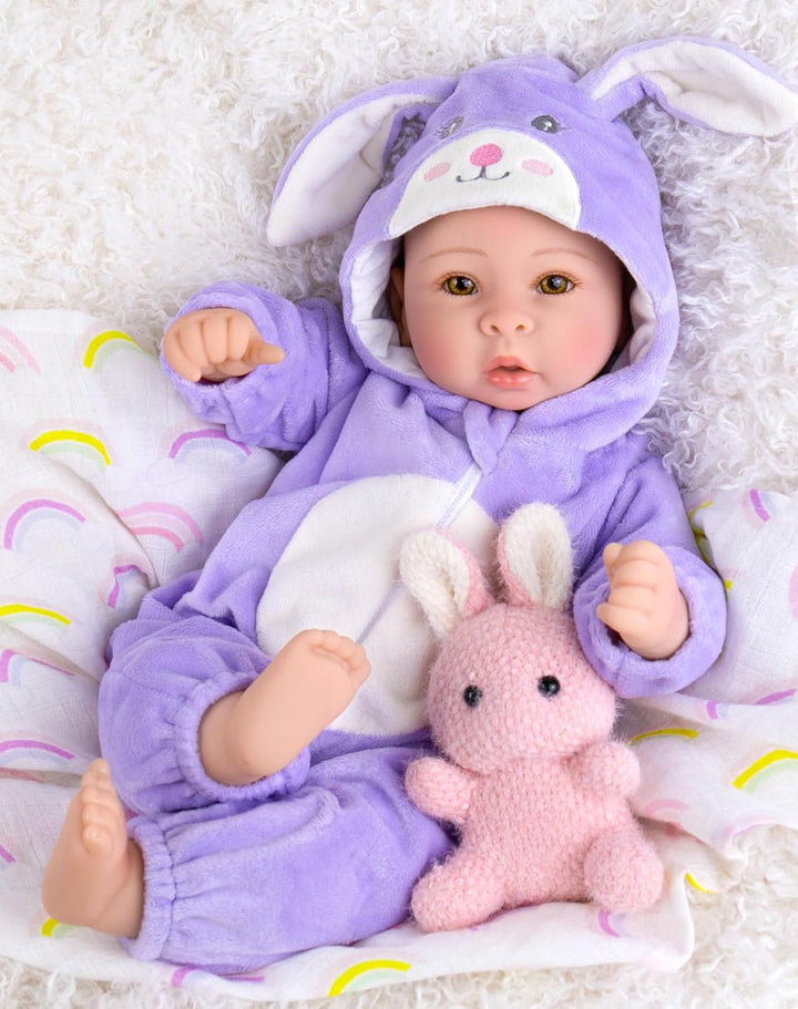 Aori Real Baby Dolls - Muñeca de bebé realista de 17 pulgadas con c...