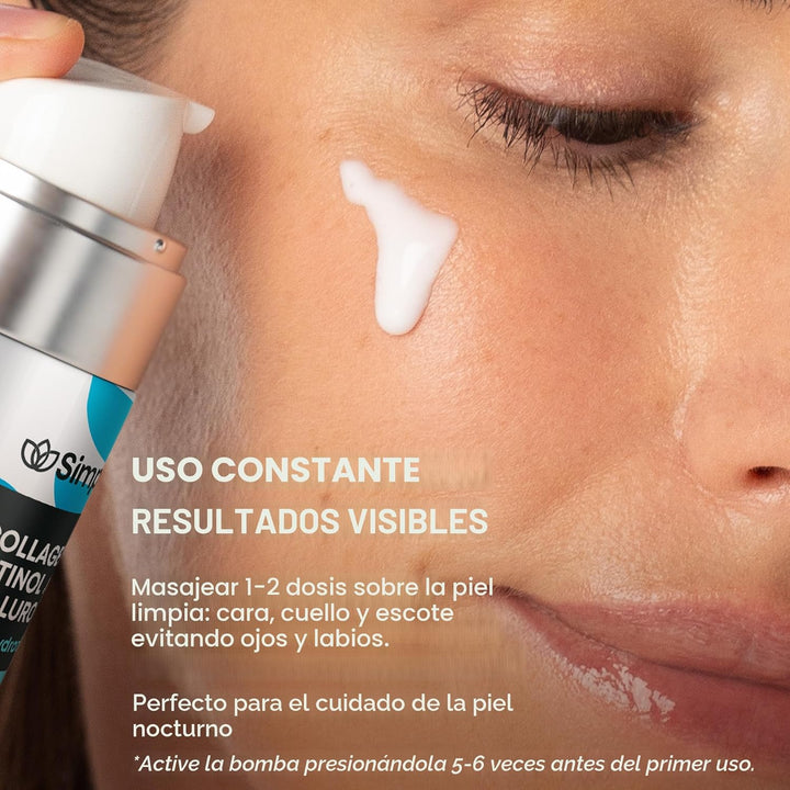 SimplyVital Suero de colágeno, retinol y ácido hialurónico \u2013 H...