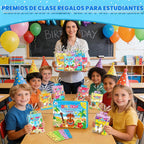 ZMLM Paquete de 24 cuadernos con diseño de arco iris para niños, recuerdos
