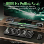 Keychron Teclado mecánico inalámbrico K4 Ultra 8K 96% con teclado numérico, 2.4 GHz/Bluetooth/cableado, 600 horas de duración de la batería ZMK Launcher, RGB intercambiable en caliente con