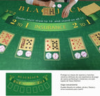 Blackjack Poker - Tapete de mesa de 47 x 23.6 pulgadas