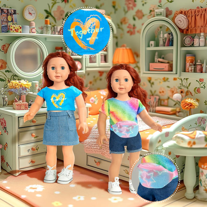 Ropa de muñeca de 18 pulgadas, accesorios para muñecas ARTST 18, ac...