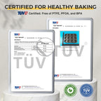 Juego de utensilios para hornear, juego de moldes para hornear, sartén antiadherente para horno para cocina con agarres más anchos, 10 piezas incluyendo rejilla, bandeja para galletas, moldes