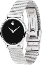 Reloj Movado Museum Classic para mujer - Movimiento de cuarzo suizo, brazalete de malla de acero inoxidable - Resistencia al agua 3 ATM - Reloj de moda de lujo para ella - 28 mm