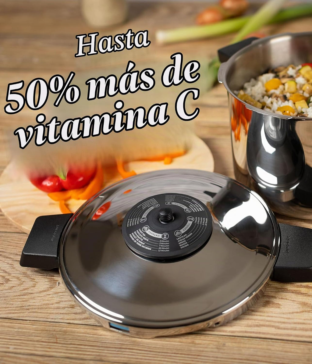 Kuhn Rikon Duromatic Classic NEO - Olla a presión con mango lateral de 7 L, hecha en Suiza, ultrarrápida y eficiente energéticamente, base súper térmica gruesa, segura y duradera