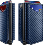 BULLIANT Billetera de cuero para hombre, tarjetero con clip para di...
