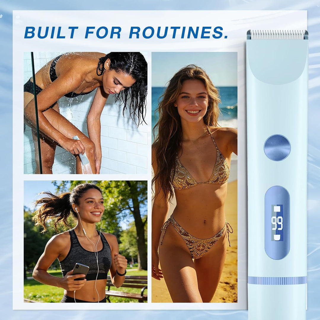 AMURS Recortadora de bikini para mujer, recortadora eléctrica de do...