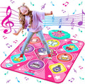 Alfombrilla de baile de unicornio para niñas, almohadilla de música LED