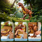 Wise Block - Juego de construcción 2 en 1 T-Rex y elefante para niños, 826