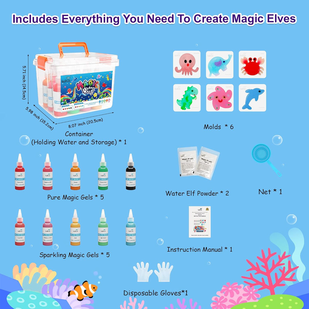 Kit de juguete mágico de elfo acuático Kiditos Squishies