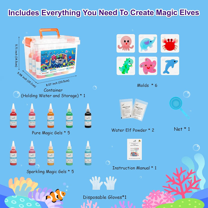 Kit de juguete mágico de elfo acuático Kiditos Squishies