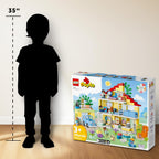 LEGO DUPLO Town 3 en 1 casa familiar 10994 Juego de construcción educativo STEM, juguete de regalo para Navidad para niños pequeños de 3 años en adelante, juguete de auto y casa de 3 pisos permite que