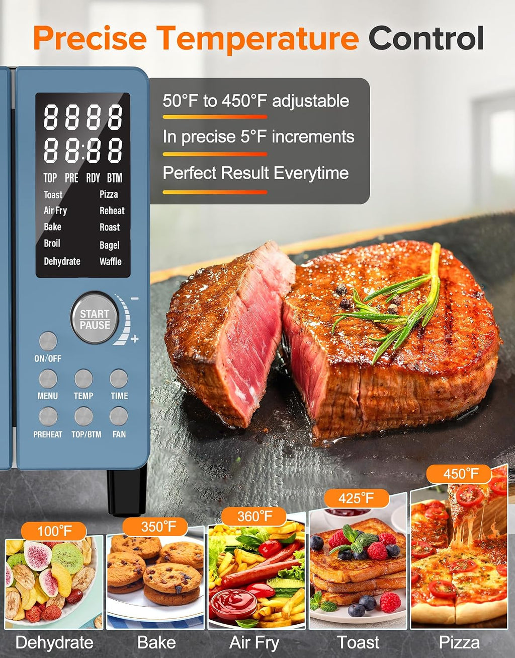 Nuwave Bravo Pro Air Fryer Inteligente Combo Tostador Horno para Encimera