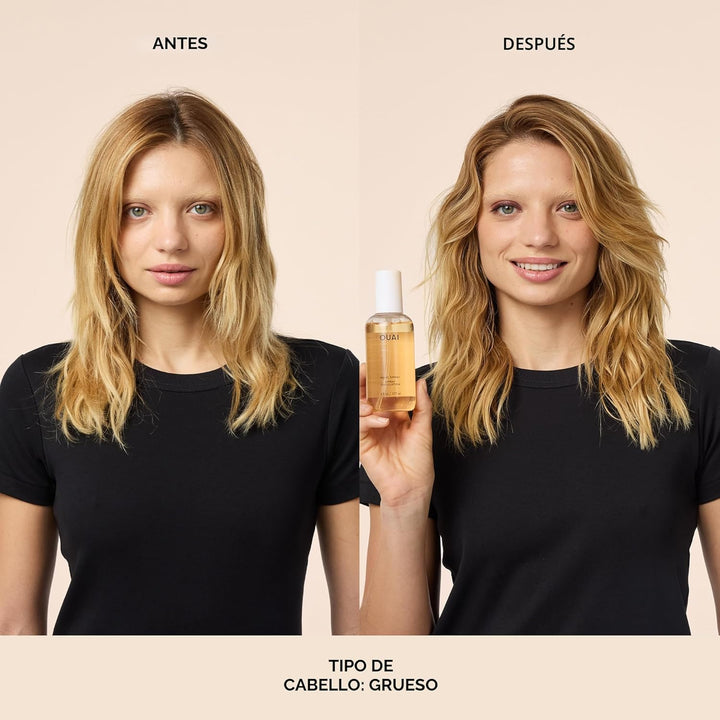 OUAI Acondicionador sin enjuague de tamaño completo y spray de onda...