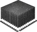 SUPERJARE Alfombrillas de Equipo de Ejercicio Extra Gruesas de 0.79'', 12 Piezas 48 Pies Cuadrados Baldosas de Piso con Parte Superior de Goma con Espuma EVA de Alta Densidad, Pisos de Gimnasio