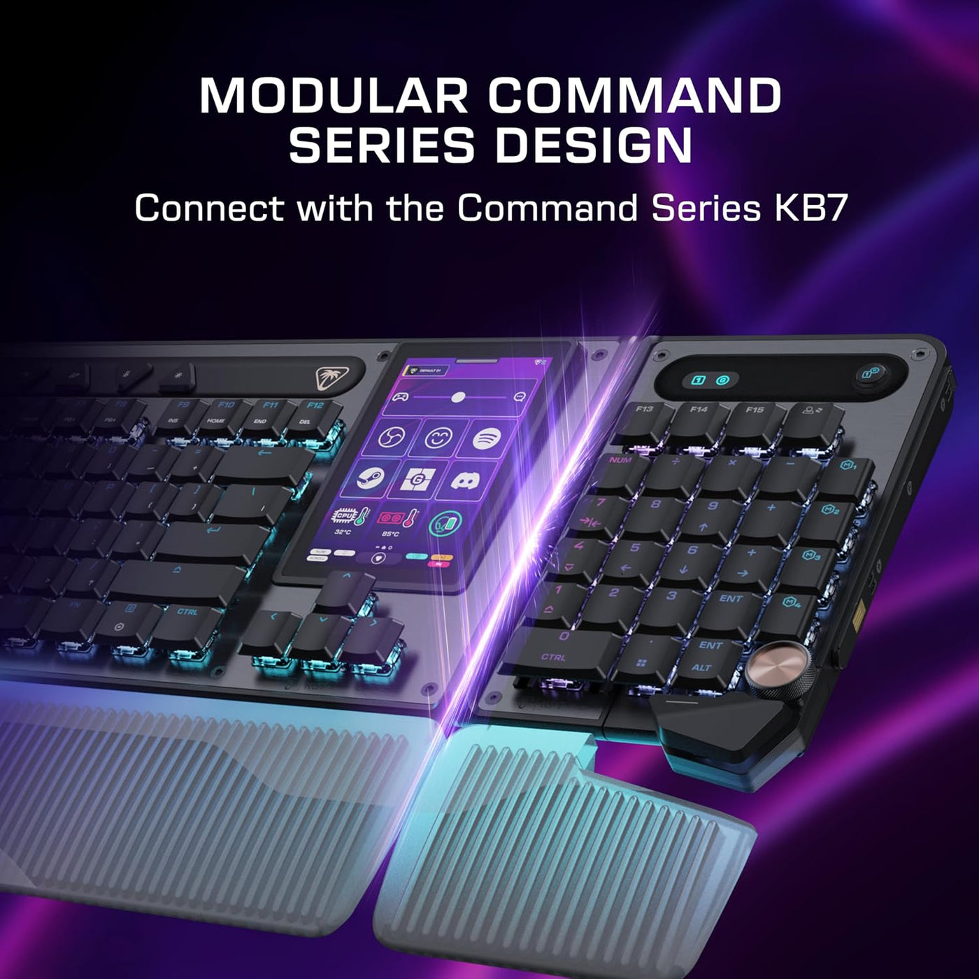 Turtle Beach Command Series KP7 - Teclado para juegos - Diseño prog...