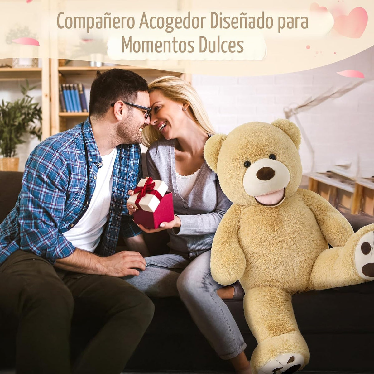 MorisMos Oso de peluche gigante con huellas grandes, animales de pe...