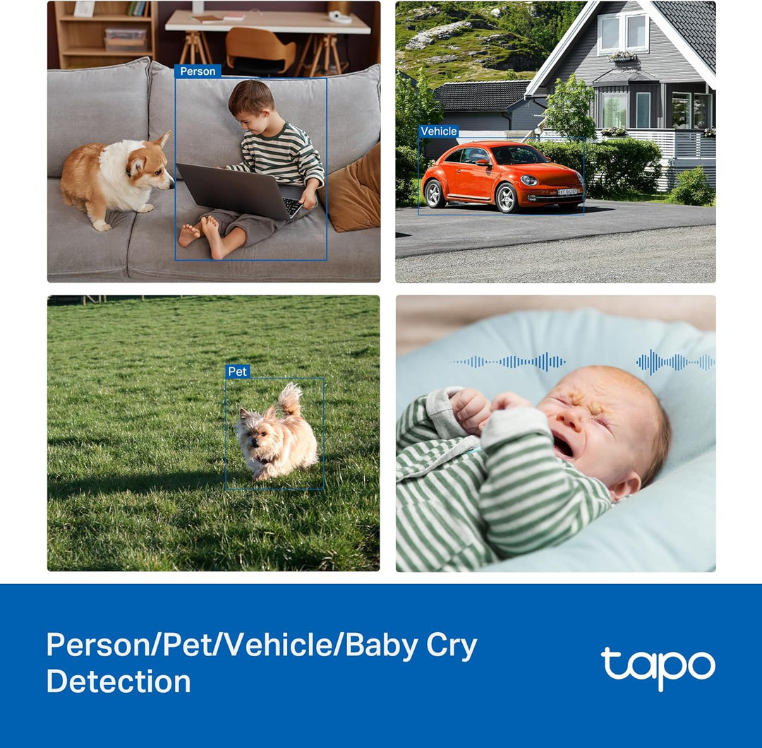 Tapo 3K 5MP Cámara de seguridad Pan\/Tilt para interiores\/exterior...