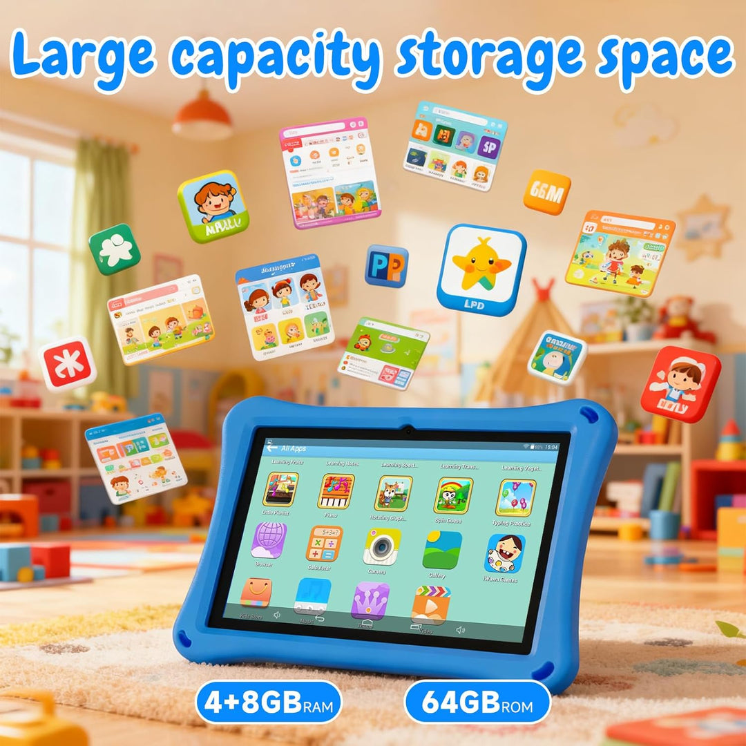 Tableta para niños, tableta Android de 10.1 pulgadas, 12 GB+64 GB,...