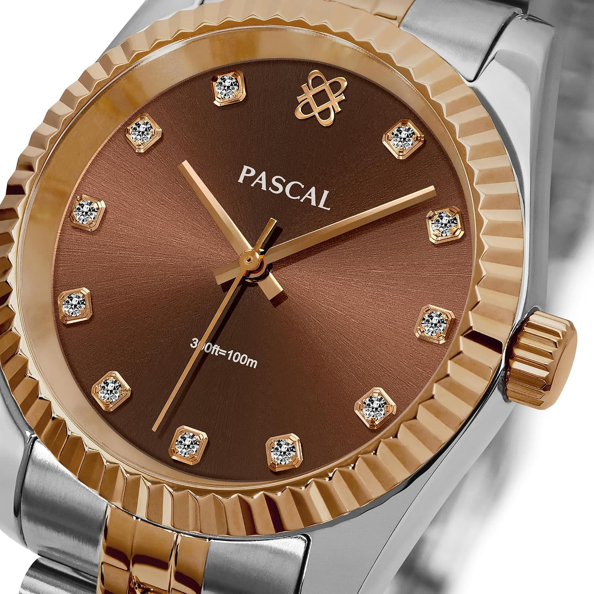 Reloj clásico atemporal PASCAL Timeless Classic Diamond para mujer y hombre, cuarzo suizo