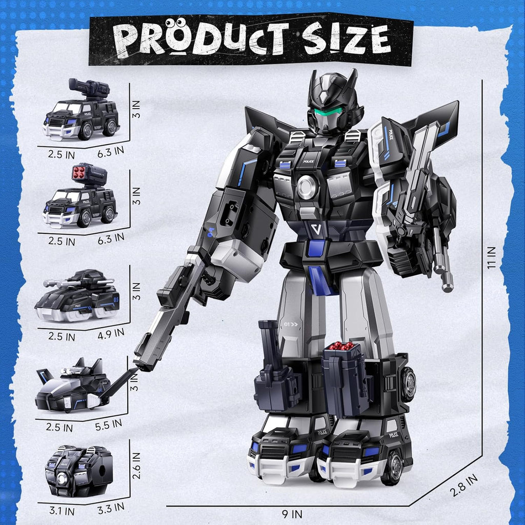 Transform Toys para Boys 4-6 6-8, Magnetic Robot Toys 4 5 6 Year Old Boy
