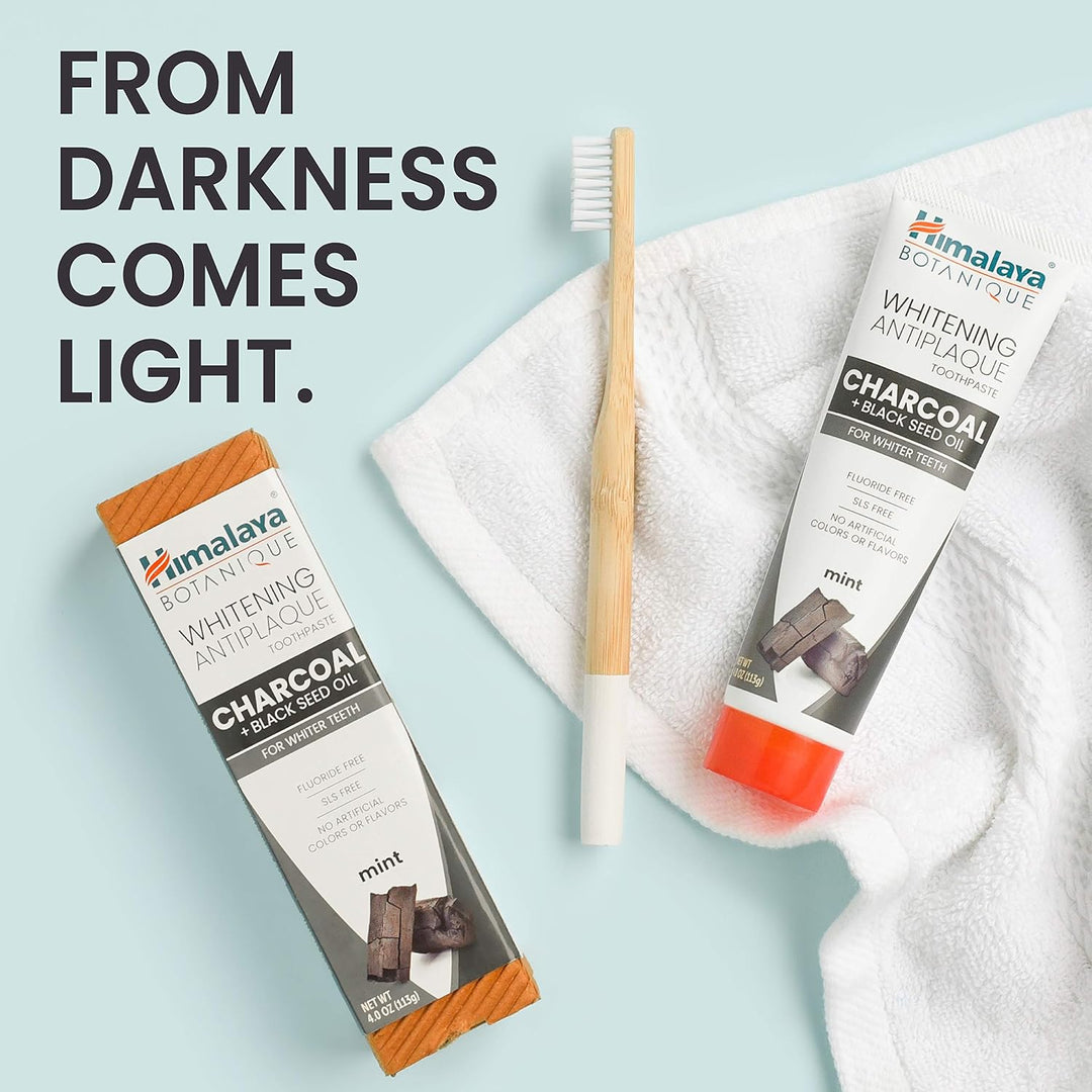 Himalaya Botanique Whitening Pasta de dientes antiplaca con carbón...
