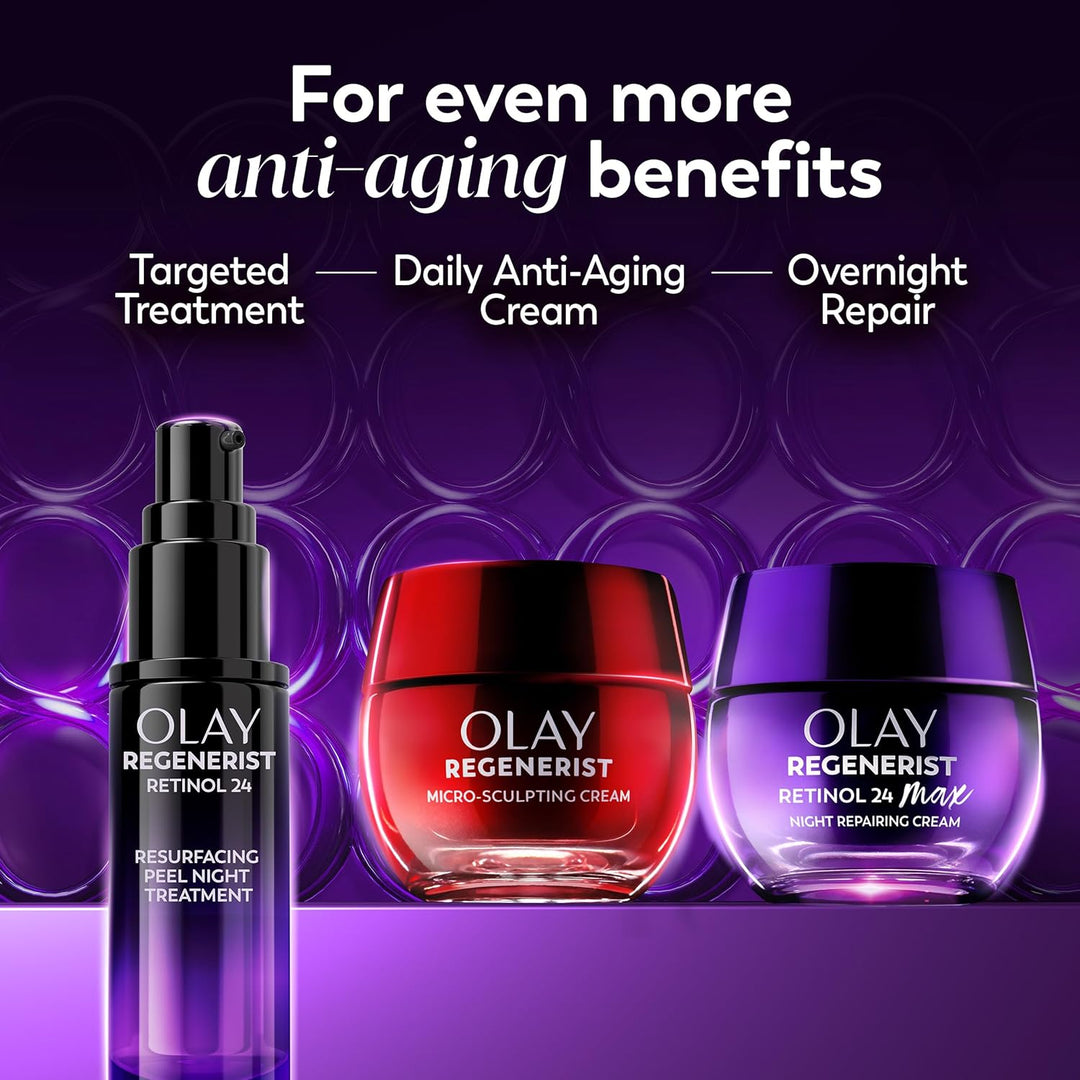 Olay Crema de noche de retinol para mujer, MAX, antienvejecimiento,...