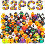 DMSKY 52 Pcs Halloween Rubber Ducks en Bulk, Assorted Styles