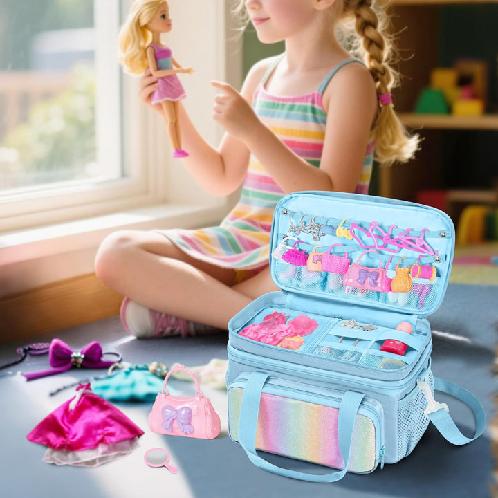 GRAOSO Funda de transporte compatible con ropa de muñeca Barbie, or...