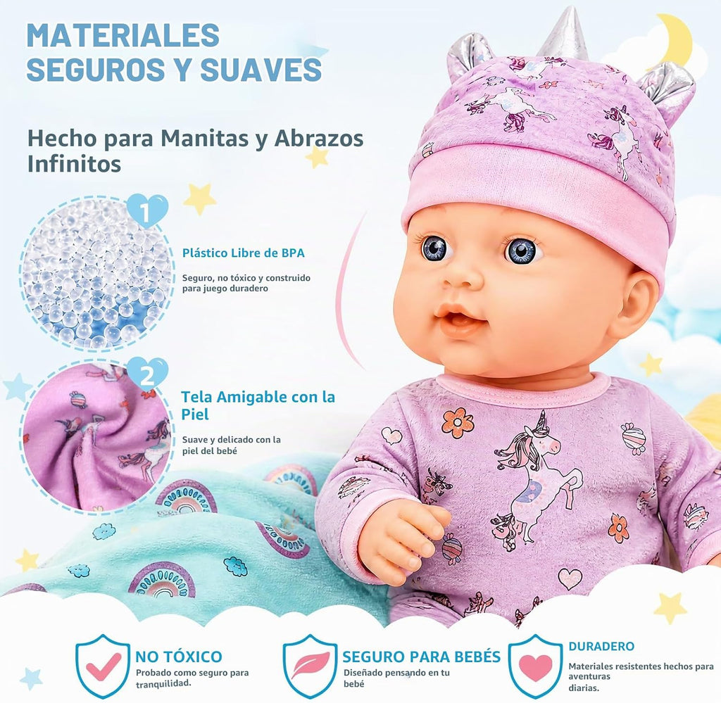 Lehoo Castle Juego de muñecas de bebé, muñeca de bebé de 12 pulgadas con