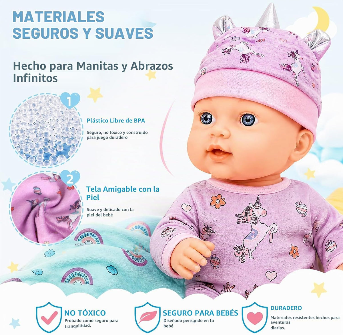 Lehoo Castle Juego de muñecas de bebé, muñeca de bebé de 12 pulgadas con