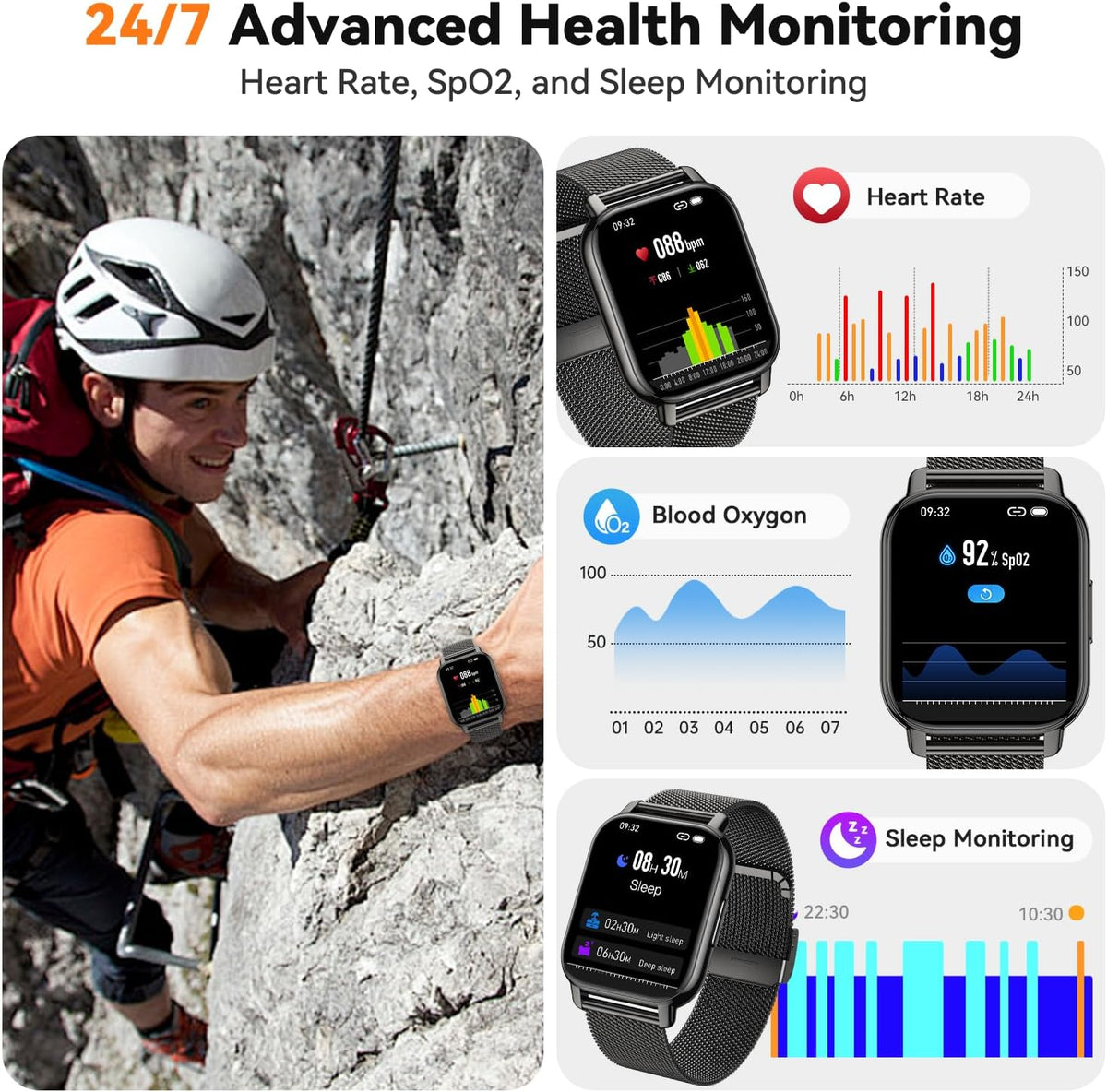 Reloj inteligente para mujer (3 bandas), rastreador de actividad física HD de 1.85 pulgadas con llamadas Bluetooth, reloj inteligente impermeable IPX8 para iPhone Android, más de 112 modos deportivos