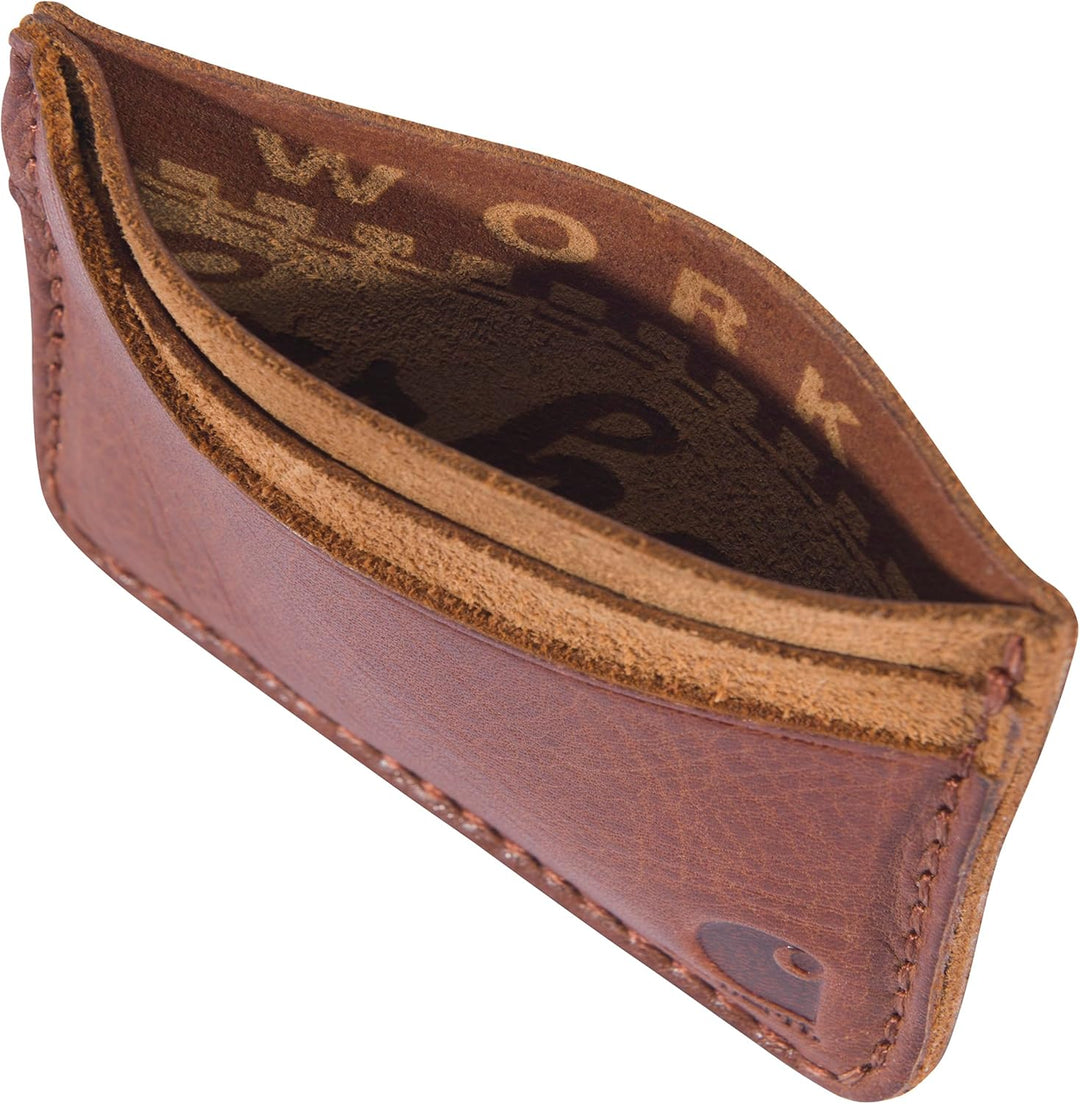 Carhartt Billetera plegable de piel pátina B0000400 para hombre