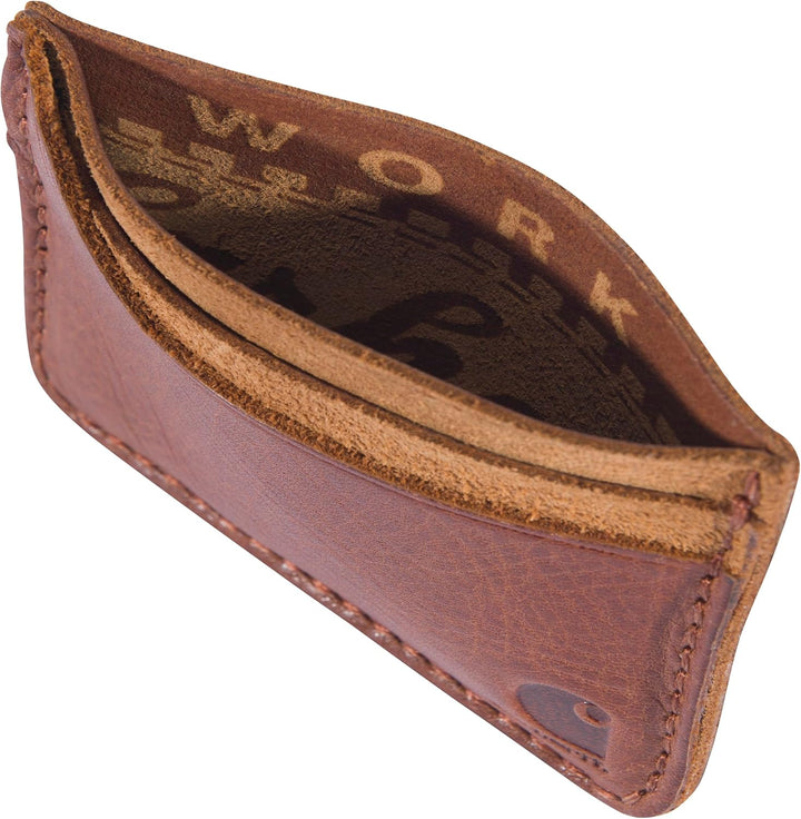 Carhartt Billetera plegable de piel pátina B0000400 para hombre
