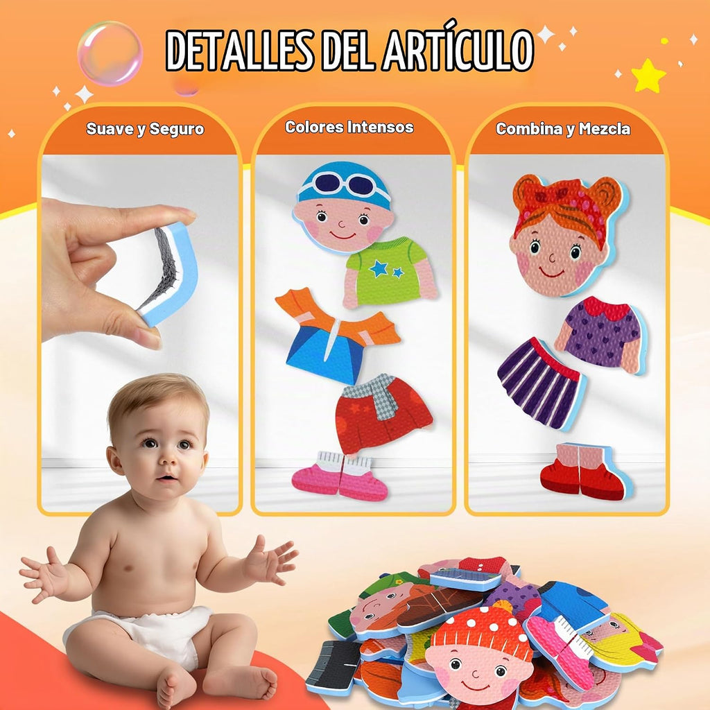 Juguetes de baño para bebés de 1 a 3 años, 32 piezas de juguetes