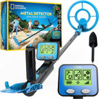NATIONAL GEOGRAPHIC - Detector de metales para niños, bobina detector de metales impermeable de 7.4 pulgadas, detector de oro ligero con función de localización precisa y pantalla LCD, detector de