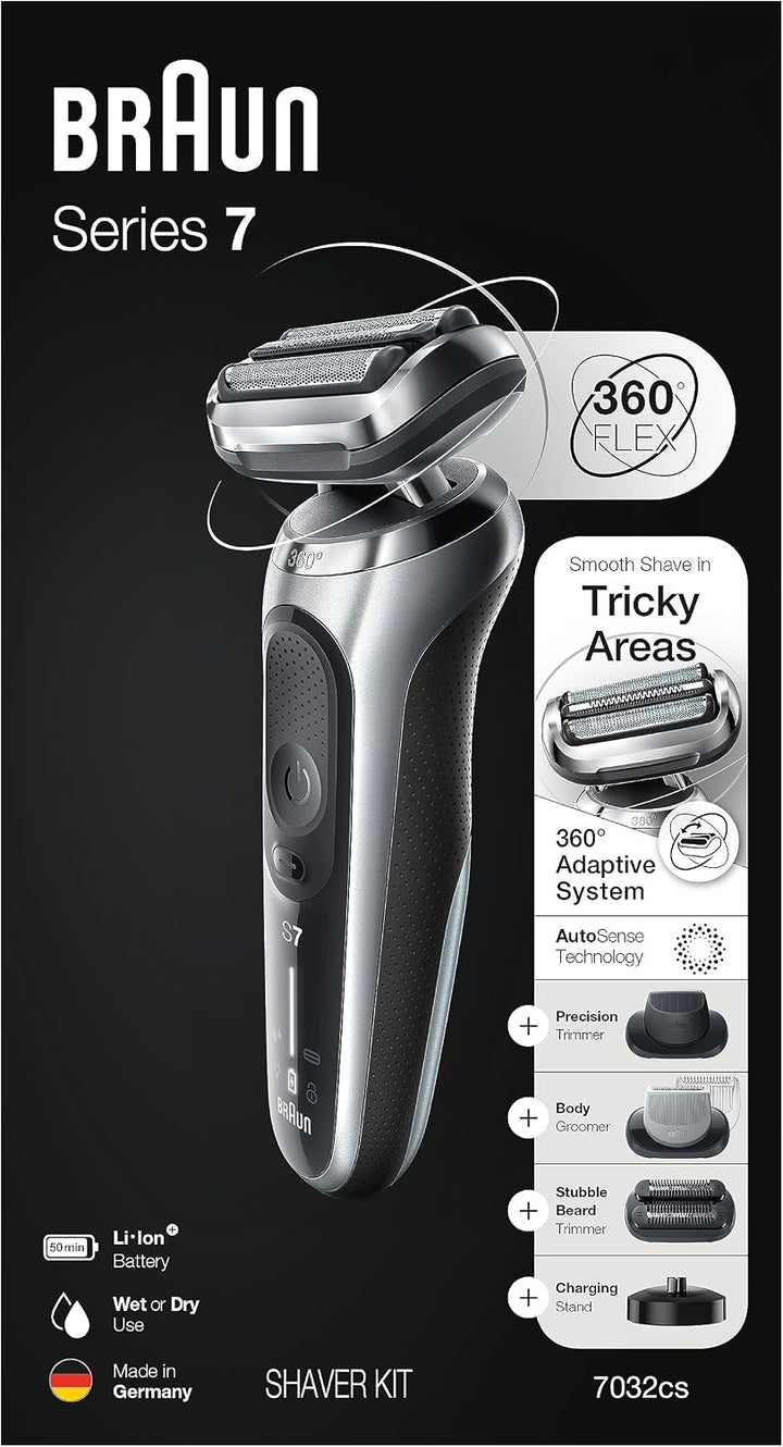 Braun Series 7 7032cs - Maquinilla de afeitar eléctrica flexible pa...