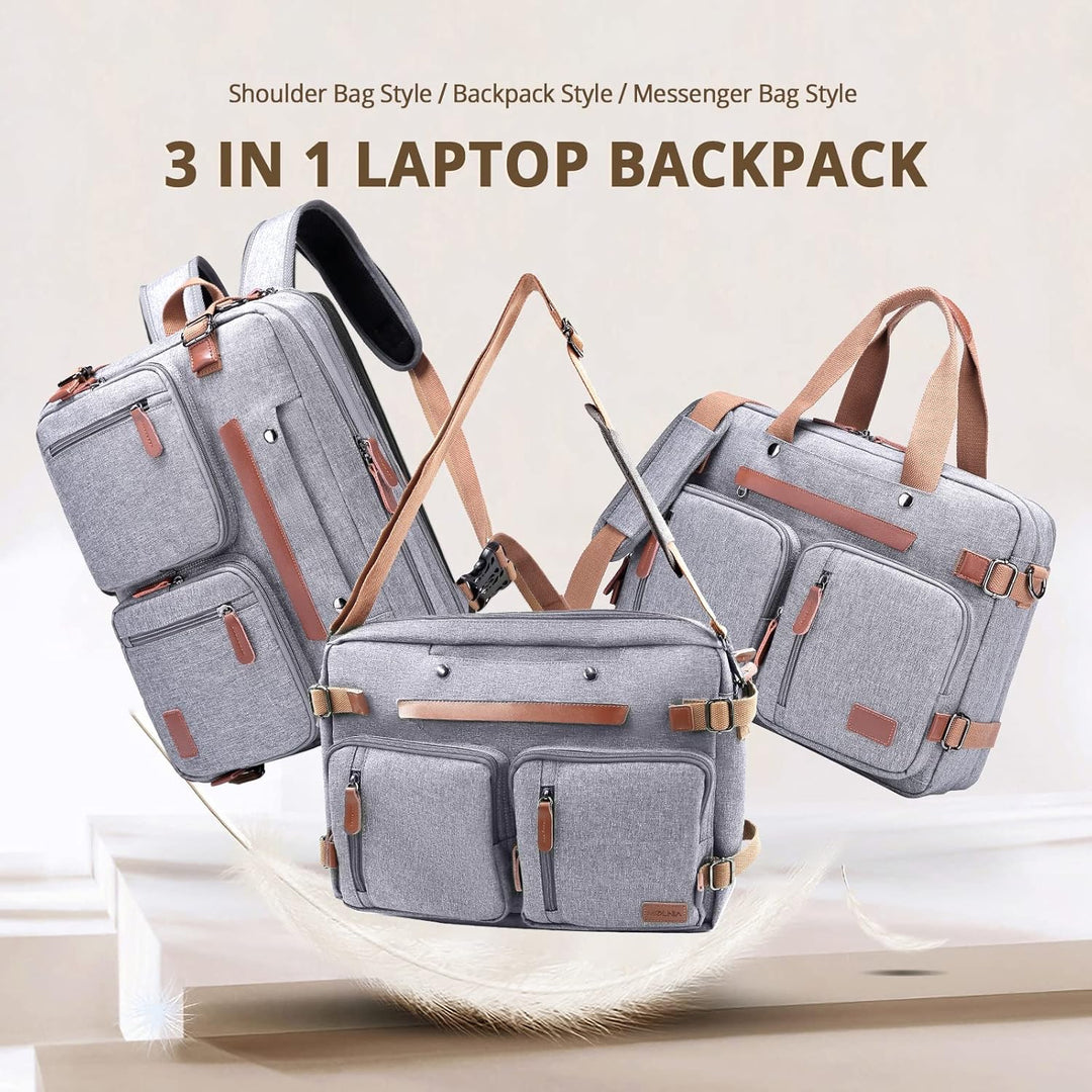 MOLNIA Mochila para laptop de 15.6 pulgadas, maletines 3 en 1 para...