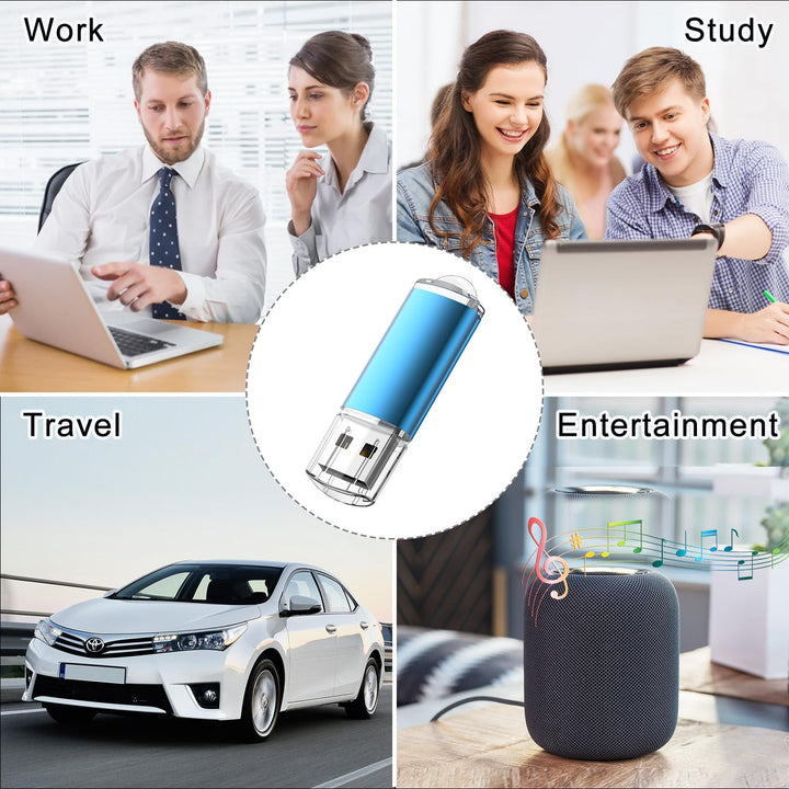 RAOYI Paquete de 10 unidades 1 GB 1G USB Flash Drive USB 2.0 Memory...
