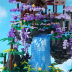 Yushinv Juego de construcción de árbol de cerezo en flor con caja, 4574 piezas, música de escena original, casa de árbol de Sakura japonesa (tipo: sinfonía), kit de construcción de luces de árbol