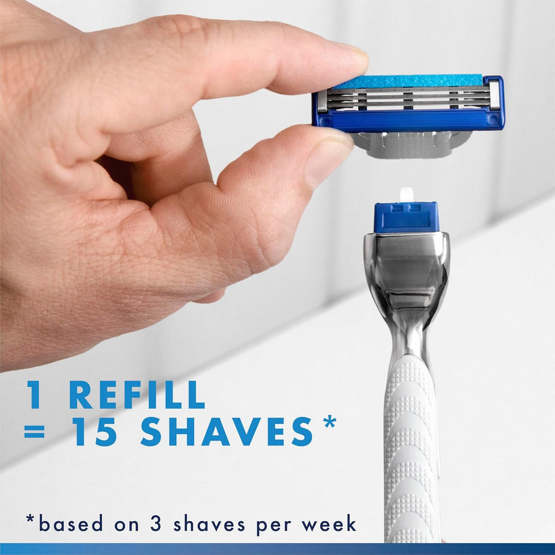 Gillette Mach3 Turbo Razor para hombres, 17 recambios de cuchillas,...