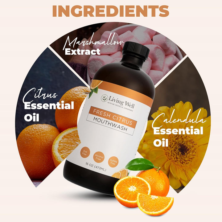 Enjuague bucal remineralizante de cítricos frescos Living Well con...