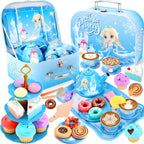 INNOCHEER - Juego de fiesta de té para niñas pequeñas de 3, 4, 5, 6, 7, 8