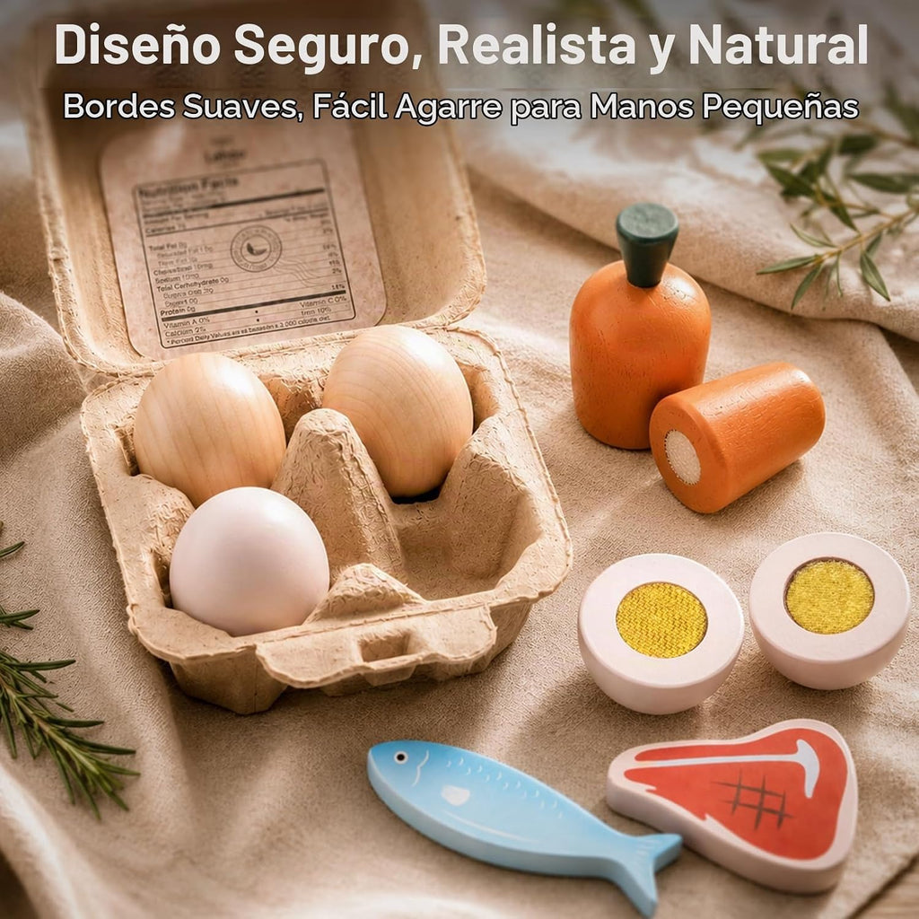Lehoo Castle Juegos de comida de madera para la cocina de los niños