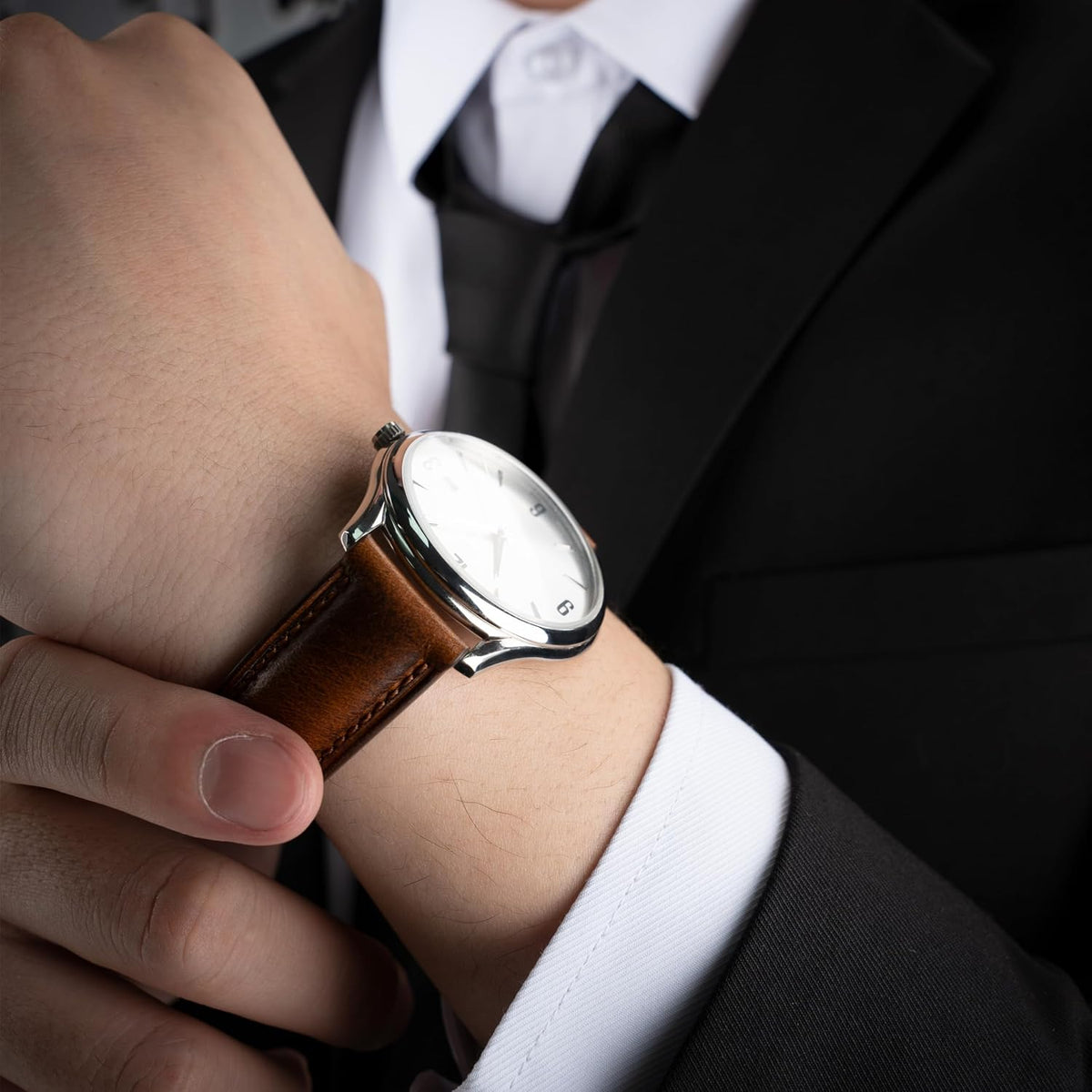 Correa de reloj de piel de liberación rápida 14mm 16mm 18mm 19mm 20mm 21mm 22mm 24mm, correas de reloj de cuero auténticas curtidas con aceite vintage, tiras de reloj de repuesto para